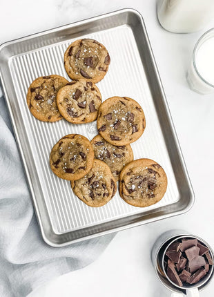 USA Pan Bakeware Nonstick Quarter Sheet Pan, Baking Sheet Aluminized Steel, Pan Measures: 13 x 9.5 x 1 inches