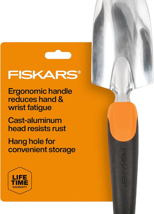 Fiskars Ergo Garden Trowel, Heavy Duty Hand Tool for Digging and Planting