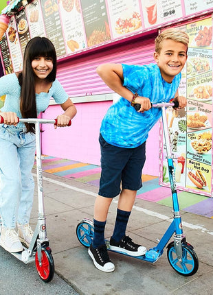 Razor A5 Lux Kick Scooter for Kids Ages 8+ - 8" Urethane Wheels, Anodized Finish Featuring Bold Colors and Graphics, for Riders up to 220 lbs