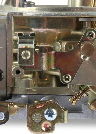 Holley Carburetor, Double Pumper, Model 4150, 4-Barrel, 850 CFM, Square Bore, Manual Choke, Mechanical Secondary, Dual Inlet, Aluminum, Gold Chromate, Each