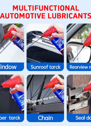 Glodway Automotive Window Door Seal,Silicone Seal Lubricants,Track Lube for Electric Windows,Noise Reduction with Smart Straw Sprays 2 Ways,10 OZ (Pack of 1)