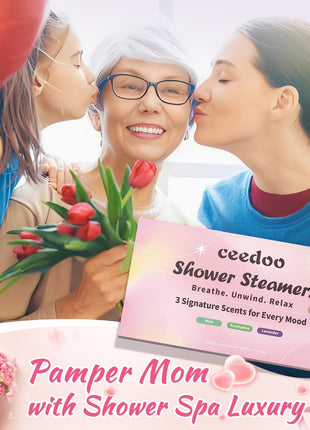 Shower Steamers Aromatherapy 6 Pack - Mother's Day for Teens & Adults, Birthday Gifts for Women - Natural Essential Oil Shower Bombs for Stress Relief & Relaxation, Home Spa Self-Care