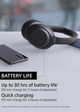 Sony WH-1000XM4 Wireless Premium Noise Canceling Overhead Headphones with Mic for Phone-Call and Alexa Voice Control, Black WH1000XM4
