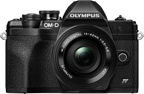 OM SYSTEM Olympus E-M10 Mark IV Black Micro Four Thirds System Camera M.Zuiko Digital ED 14-42mm F3.5-5.6 EZ kit 20MP Sensor 5-Axis Image Stabilization 4K Video Wi-Fi