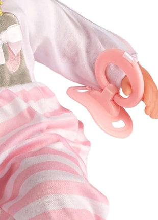 15" Realistic Soft Body Baby Doll with Open/Close Eyes | JC Toys - Berenguer Boutique | 10 Piece Gift Set with Bottle, Rattle, Pacifier & Accessories | Pink | Ages 2+