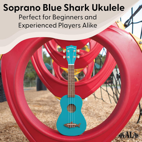 Kala MK-SS/BLU Makala Shark Soprano Ukulele, Blue, One Size