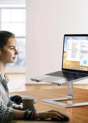 BESIGN LS03 Aluminum Laptop Stand, Ergonomic Detachable Computer Stand, Notebook Riser, Laptop Mount Compatible with Air, Pro, Dell, HP, Lenovo More 10-15.6" Laptops, Silver