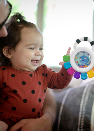 Baby Einstein Outstanding Opus The Octopus Sensory Rattle & Teether Multi-Use Toy, BPA Free & Chillable, 3 Months & up, Multicolored