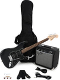 Squier Affinity Series Stratocaster Packs Electric Guitar, Charcoal Frost Metallic, Laurel Fingerboard