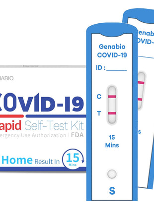 Genabio COVID-19 Antigen Rapid Self-Test Kit, Ages 2+, 2 Tests | Respiratory Test Kit
