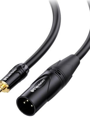 Cable Matters 3.5mm to XLR Cable - 6ft, Male to Male XLR to 1/8 Inch Cable, Compatible with iPod, MP3 Player, Laptop, Voice Recorder, and More, Black Not for Microphone Use