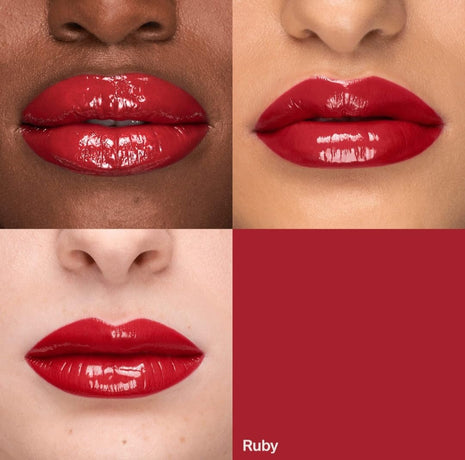 HAUS LABS BY LADY GAGA Atomic Shake High-Shine Longwear Lip Lacquer Lipstick, Ruby Cherry Red, 0.14 fl oz