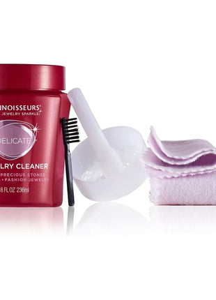 CONNOISSEURS All-Purpose Jewelry Cleaning Kit - Includes Delicate Jewelry Cleaner Solution and 2 Polishing Cloths