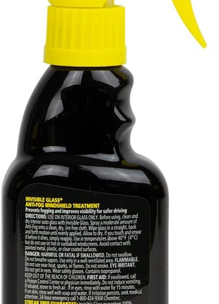 Invisible Glass 92472 Anti-Fog Interior Windshield Treatment Car Glass Defogger Cleaning Spray Prevents Windshield Fogging To Improve Driving Visibility, No Streaks or Haze, 8 Fl Oz, Pack of 1