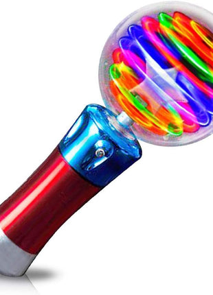 ArtCreativity Spinning Light Up Toy Wand, Autism Sensory Spinner Kids Gift | Visual Stimming Calming Spin Toy, Cause and Effect Sensory Play, Autistic Boys Girls, Ages 3+, 7.5in, 3 AA Included
