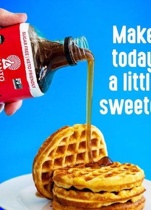 Lakanto Sugar Free Maple Syrup With Monk Fruit & Erythritol For Pancakes, Waffles, Oatmeal, Coffee, Tea, Granola, Frosting & Dressing, Zero Sugar, Keto, Vegan, Gluten Free, 1 G Net Carbs, 13 Fl Oz
