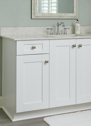Rubbermaid Spa Works Compact Contemporary Style 9 Quart Indoor Open Vanity Home Trash Container White