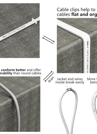 Jadaol Cat 6 Ethernet Cable 50 ft, Outdoor & Indoor 10Gbps Support Cat8 Cat7 Network, Flat RJ45 Internet LAN Computer Patch Cable for Router, Modem, Switch, Gaming Consoles, Streaming Devices, White