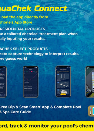 AquaChek 7-Way Pool and Spa Test Strips - Silver Pool Test Strips For pH, Total Chlorine, Free Chlorine, Bromine, Alkalinity, Total Hardness, and Cyanuric Acid - Water Quality Testing Kit (100 Strips)