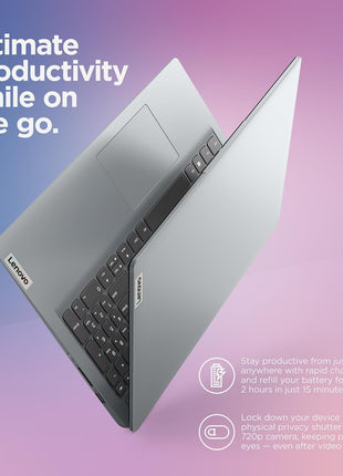 Lenovo IdeaPad 1 Student Laptop, Intel Dual Core Processor, 20GB RAM, 1TB SSD + 128GB eMMC, 15.6 inch FHD Display, 1 Year Office 365, Windows 11 Home, Wi-Fi 6, Webcam, Bluetooth, SD Card Reader, Grey