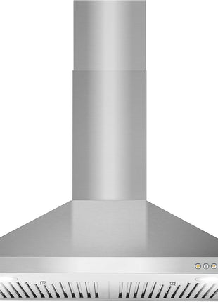 30 in. Vista Coll 380 CFM Ducted Wall Mount Range Hood LED, Stainless Steel | Cosmo COS-63175 Push Button Controls, 3 Fan Speeds, Permanent Dishwasher-Safe Baffle Filters, Backdraft Damper