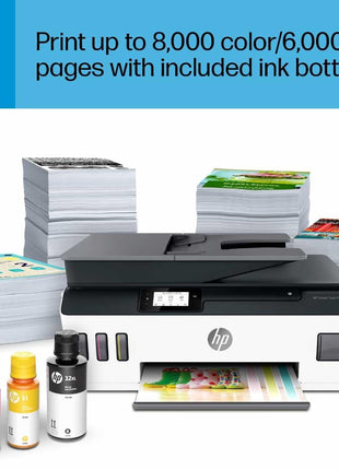 HP Smart Tank Plus 651 Wireless All-in-One Printer, Ink Tank Printer-for-Home Use, 2 Years of Ink Included Auto Document Feeder, Mobile Print, Scan, Copy, Fax, an EcoTank Alternative (7XV38A)