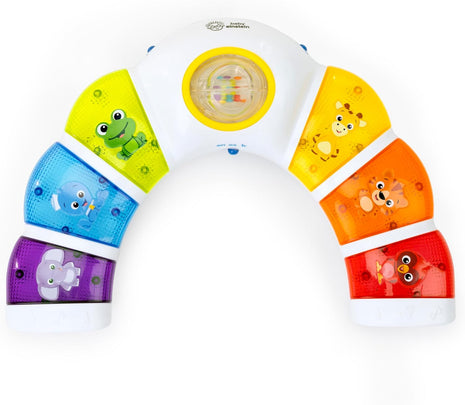 Baby Einstein Glow & Discover Light Bar Musical Toy, Activity Station, Sitting Up and Tummy Time Toy, Color and Animal Learning Toy, Infant Ages 3 Months+
