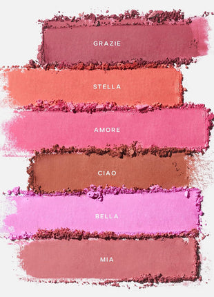 Saie Cheek Flush Duo - Dew Liquid Blush (.40 oz, Rosy), SuperSuede Baked Powder Blush (.01 oz, Mia) - Layerable, Skin-Nourishing Blushes for a Seamless Radiant Finish