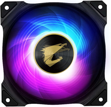 Gigabyte AORUS 120mm Sleeve Bearing ARGB Computer Case Fan, Black (GP-AR120RFAN)