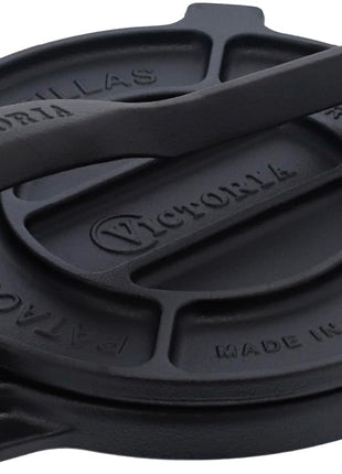 Victoria 8 Inches Cast Iron Tortilla Press, Roti Maker and Tortilladora, Pataconera Seasoned with Flaxseed Oil, Made in Colombia