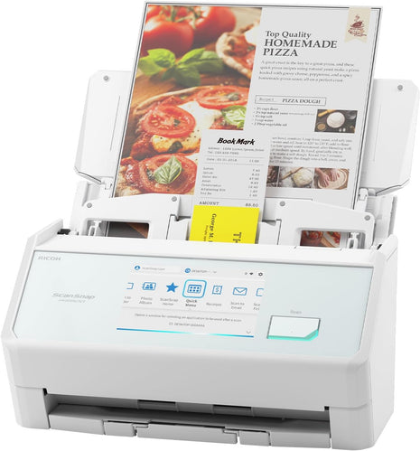 ScanSnap iX2500 Wireless or USB High-Speed Document Scanner, Black | Cloud Enabled | Photos & Receipts | Large Touchscreen | 100 page Auto Document Feeder | Mac or PC