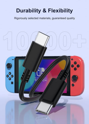 Jeunesse Charger Compatible with Nintendo Switch,45W Ac Adapter for Lite,OLED,Dock,Supports TV Mode,Portable Travel Charger with 5.5FT Cable USB C