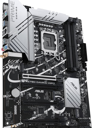 ASUS Z790 GAMING WIFI7 (LGA 1700) ATX motherboard with PCIe 5.0, three M.2 slots, 14+1 DrMOS, DDR5, Realtek 1Gb LAN, HDMI TM, USB 3.2 Gen 2x2 Type-C, front USB 3.2 Gen 1 Type-C, Thunderbolt, Aura Sync