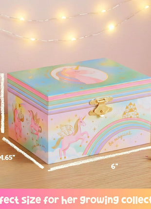 Giggle & Honey® Musical Unicorn Jewelry Box for Girls | Music Boxes for Little Girls | Toddler Jewelry Box for 4 Year Old Kids | Toys for Toddlers | Birthday Gifts for Kids 5, 6, 7, 8, 9 Years