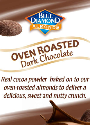 Blue Diamond Almonds, Oven Roasted Dark Chocolate Flavored Snack Nuts, Plant-Based Protein and Fiber, Perfect for Events, Holidays, Parties, and Lunch, Guilt-Free Snacking with Real Cocoa, 25 Oz Resealable Bag (Pack of 1)