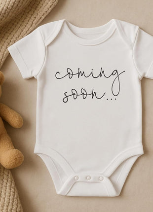 Bump and Beyond Designs Baby Surprise Pregnancy Announcement For Grandparents Coming Soon (White, 0 3 Months)