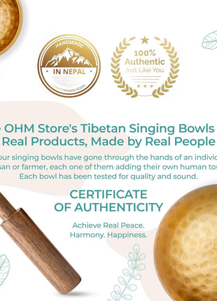 Handcrafted Tibetan Singing Bowl Set – 3.5" Sound Bowl for Meditation, Sound Healing & Yoga – Healing Instrument with Wooden Striker & Cushion – Authentic Hand-Hammered in Nepal