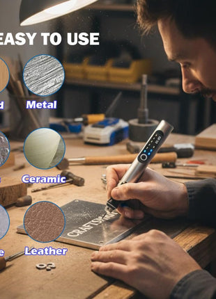 USB Rechargable Engraving Machines Pen with 35bits,Mini Electric Engraver Etching Machines Cordless Rotary Tools Engraved Jewelry Stone Metal Plastic Wood Resin Model