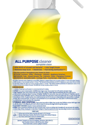 Lysol All Purpose Cleaner Spray, Multi-Purpose Disinfecting Spray, Kitchen & Bathroom Cleaner, Lemon Breeze Scent, 32 Fl Oz