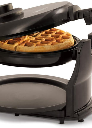 BELLA Classic Rotating Belgian Waffle Maker with Nonstick Plates, Removable Drip Tray, Adjustable Browning Control and Cool Touch Handles, Black