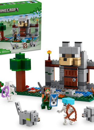 LEGO Minecraft The Wolf Stronghold Fortress Playset, Video Game Toy for Boys and Girls, Action Packed Castle Building Set with Minifigures, Minecraft Toy Gift for Kids Ages 8 and Up, 21261