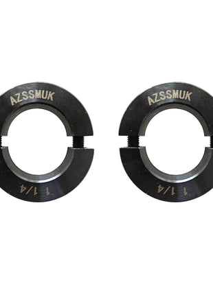 AZSSMUK Shaft Collar Bore 1-1/4'' Double Split Black Oxide Set Screw Durable Shaft Collars Suitable for Machinery and Industrial Use 2 Pieces