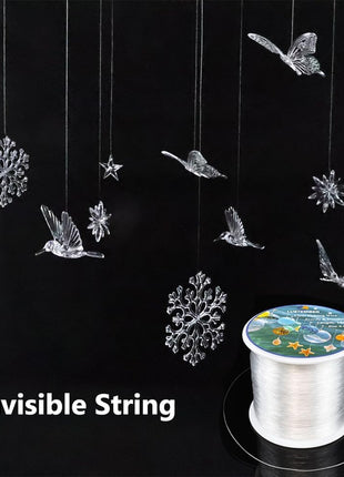 Fishing Wire, 1640 ft Clear Fishing Line, Strong Invisible String for Hanging Decorations, Balloons, Crafts, Jewelry Making, Beading, Bracelets and Necklaces