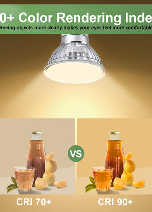 SerBion GU10 120V 50W Halogen Light Bulbs for Track and Range Hood, GU10+C Candle Warmer Lamp with Dimmable, 2700K Warm White, 6000+Hours Long-Lasting Pack of 6