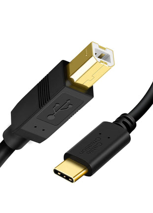 CableCreation USB C to B Printer Cable 3.3FT, Scanner and MIDI Cable for Yamaha Casio Digital Piano, DJ Controller, 1M Black