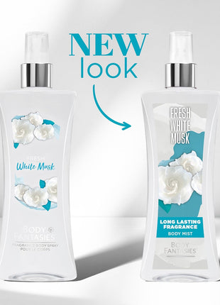 Body Fantasies Signature Fragrance Body Spray, Fresh White Musk, 8 Fluid Ounce