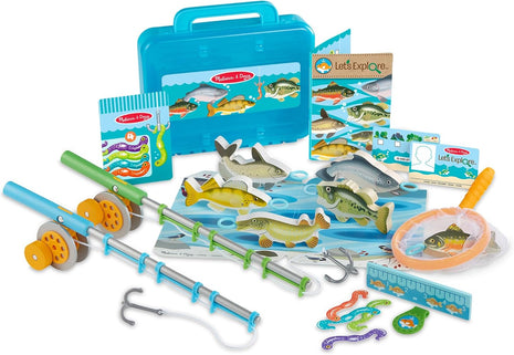 Melissa & Doug Let's Explore Fishing Play Set – 21 Pieces Toy Fishing Set for Toddlers and Kids, Pretend Play Toy, Learning Toys for Kids Ages 3+ - FSC-Certified - FSC Certified