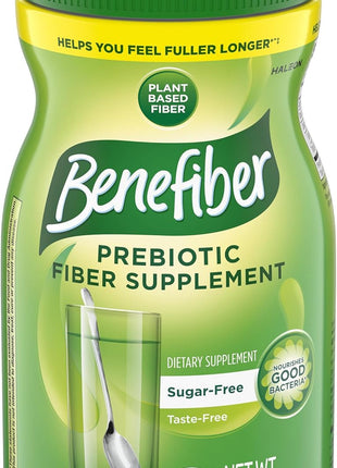 Benefiber Daily Prebiotic Fiber Supplement Powder for Digestive Health, Unflavored   125 Servings (17.6 Ounces)