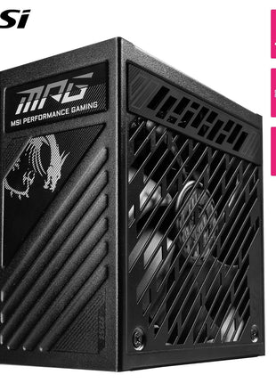 MSI MPG A1000GS PCIE5, Fully Modular Gaming 1000W Power Supply, 80+ Gold, Dual 12V-2x6 Cables, Server-Grade Capacitor, ATX 3.1 & PCIe 5.1 Ready, Low-Noise, Semi Digital, 10 Year Warranty