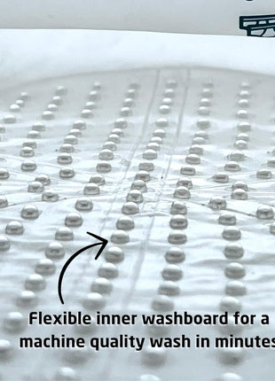 Scrubba Wash Bag Untouched Patented Washboard-in-a-BagTM 5 oz Travel Washer | Pack Light, Wash Anywhere Fast, Inner Washboard, Machine-Quality Wash, Non-Electric, Recycled Polyester, Sustainable Travel